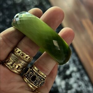 Elegant Green Bangle Bracelet